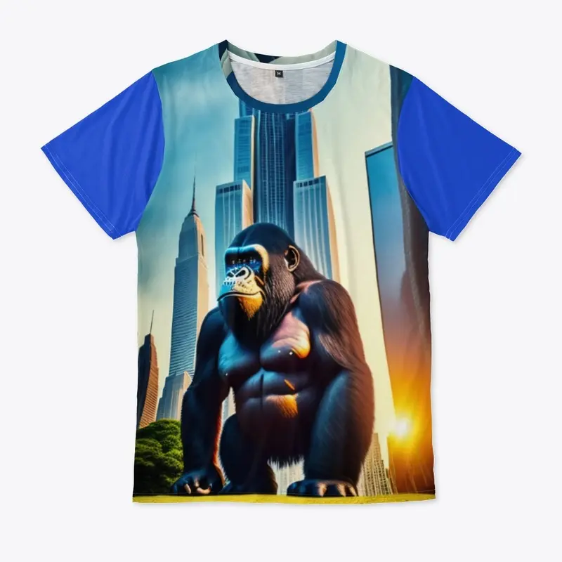 Gorilla picture on t-shirt